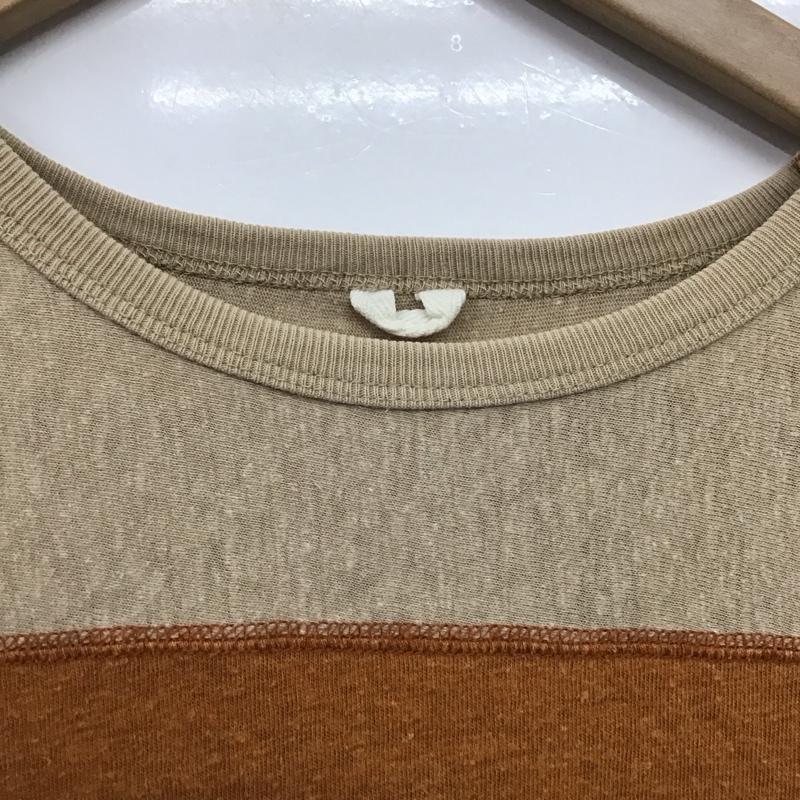 ゴーヘンプ GOHEMP カットソー 半袖 半袖カットソー 無地Tシャツ クルーネックカットソー M 無地 ベージュ / ベージュ / X 橙 / オレンジ /  メンズ USED 古着 中古 10143483