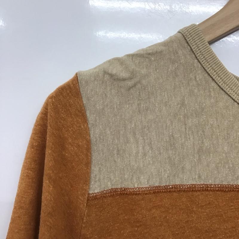 ゴーヘンプ GOHEMP カットソー 半袖 半袖カットソー 無地Tシャツ クルーネックカットソー M 無地 ベージュ / ベージュ / X 橙 / オレンジ /  メンズ USED 古着 中古 10143483