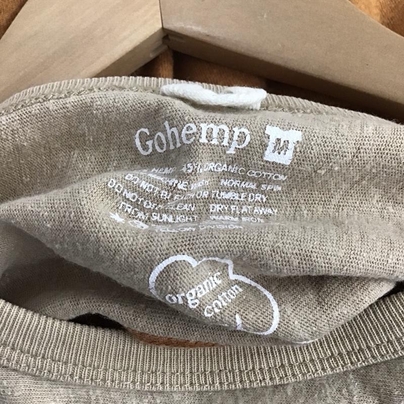 ゴーヘンプ GOHEMP カットソー 半袖 半袖カットソー 無地Tシャツ クルーネックカットソー M 無地 ベージュ / ベージュ / X 橙 / オレンジ /  メンズ USED 古着 中古 10143483