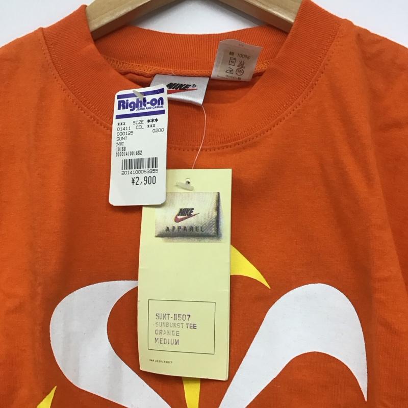 ナイキ NIKE Tシャツ 半袖 半袖カットソー プリントTシャツ クルーネックカットソー 90s M プリント 橙 / オレンジ /  メンズ USED 古着 中古 10143487