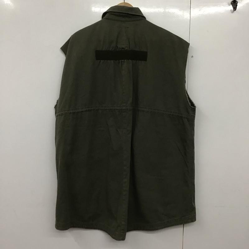 ジーナシス JEANASIS ベスト ベスト js071448mw ストーンウォッシュミリタリーベストワンピース FREE 無地 カーキ / カーキ /  レディース USED 古着 中古 10143501