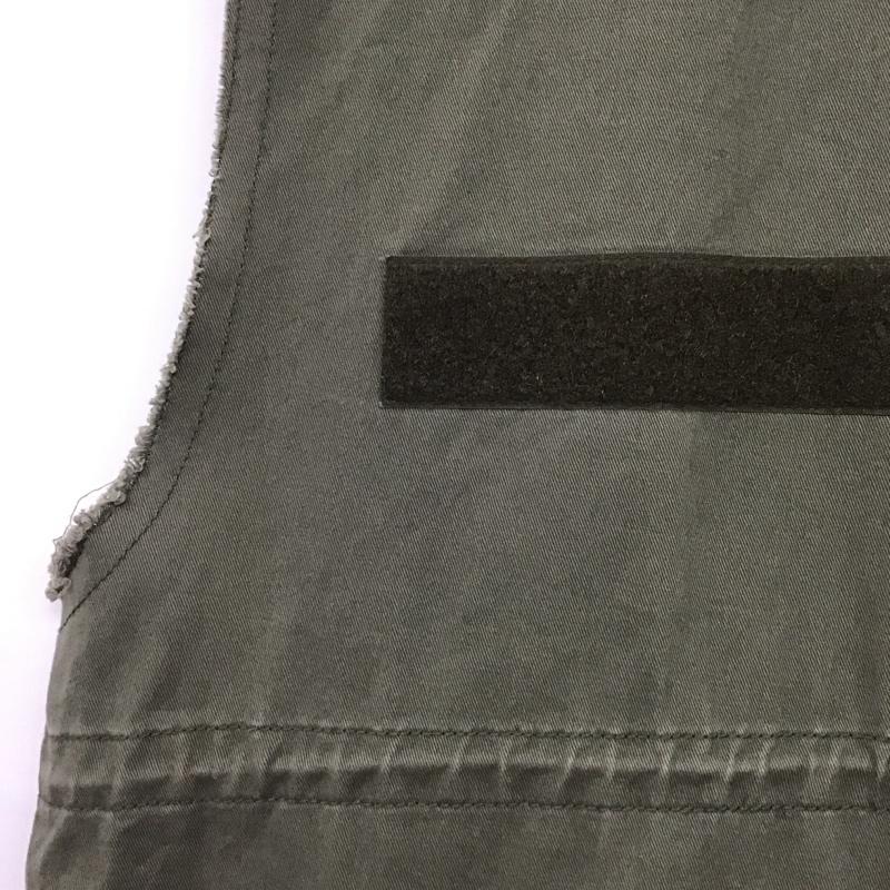 ジーナシス JEANASIS ベスト ベスト js071448mw ストーンウォッシュミリタリーベストワンピース FREE 無地 カーキ / カーキ /  レディース USED 古着 中古 10143501