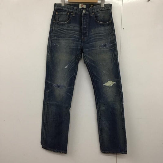 リーバイストラウスアンドコー Levi Strauss & co. パンツ デニム、ジーンズ デニムパンツ ワイドパンツ カジュアルパンツ stussy コラボ 30th 32インチ ダメージ加工 インディゴ / インディゴ /  メンズ USED 古着 中古 10143514