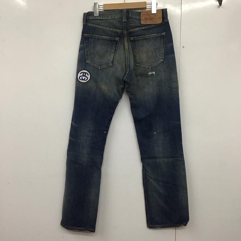リーバイストラウスアンドコー Levi Strauss & co. パンツ デニム、ジーンズ デニムパンツ ワイドパンツ カジュアルパンツ stussy コラボ 30th 32インチ ダメージ加工 インディゴ / インディゴ /  メンズ USED 古着 中古 10143514