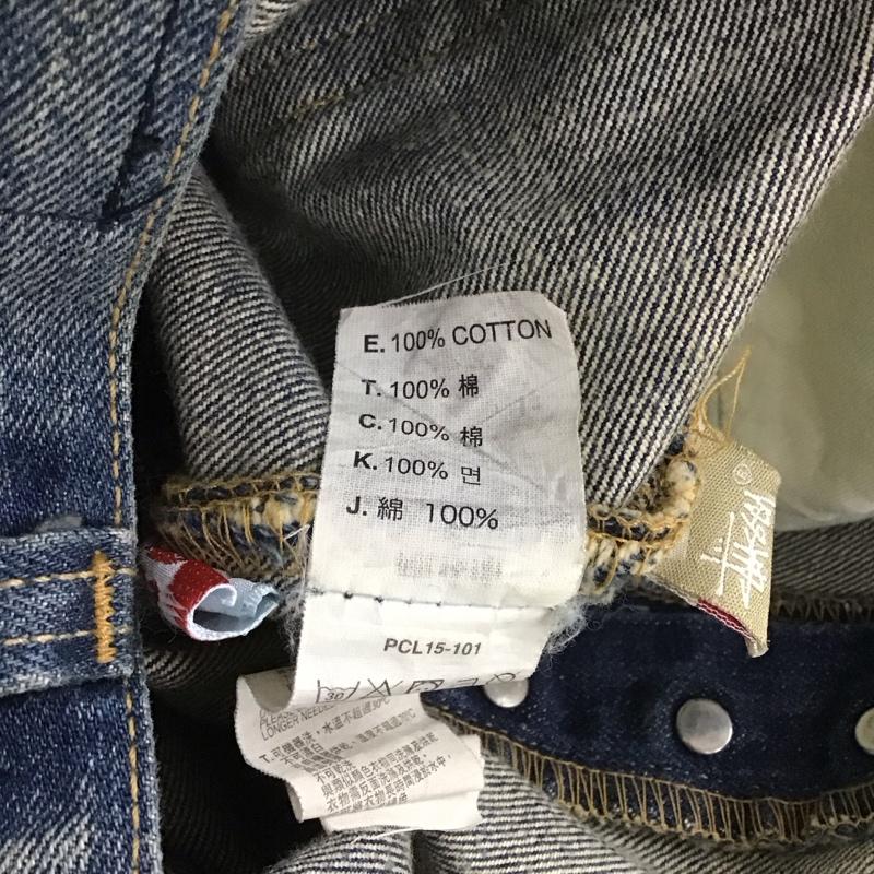 リーバイストラウスアンドコー Levi Strauss & co. パンツ デニム、ジーンズ デニムパンツ ワイドパンツ カジュアルパンツ stussy コラボ 30th 32インチ ダメージ加工 インディゴ / インディゴ /  メンズ USED 古着 中古 10143514