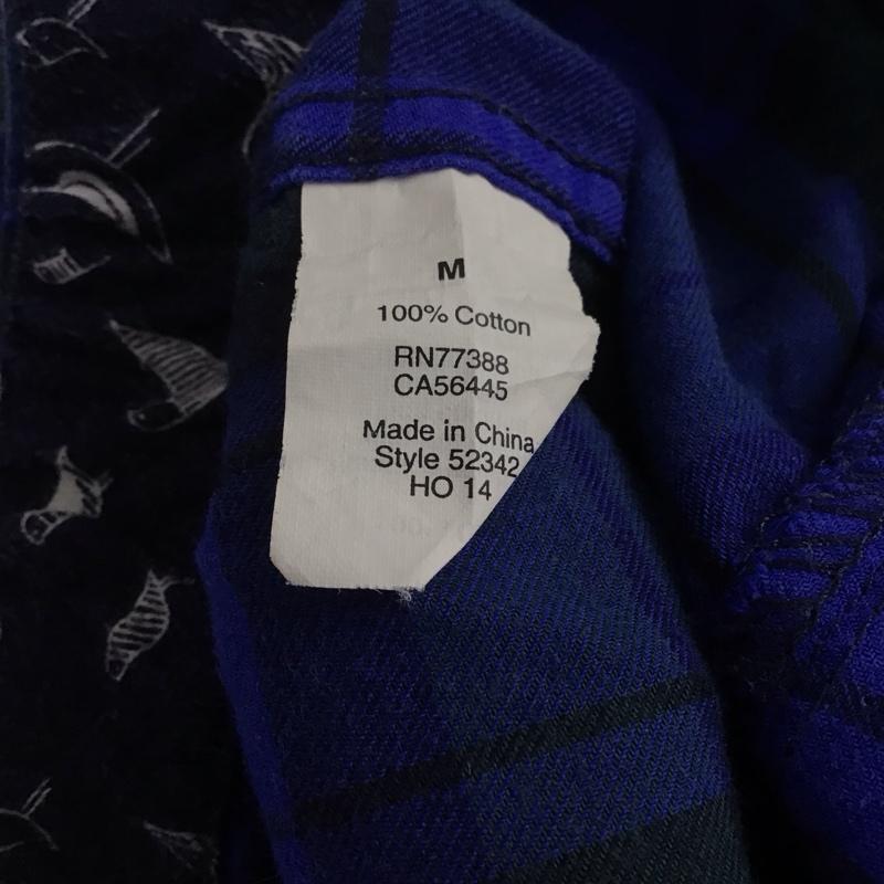 ジェイクルー J.CREW パンツ ワークパンツ、ペインターパンツ カジュアルパンツ ワイドパンツ チェックパンツ M チェック 青 / ブルー /  メンズ USED 古着 中古 10143533