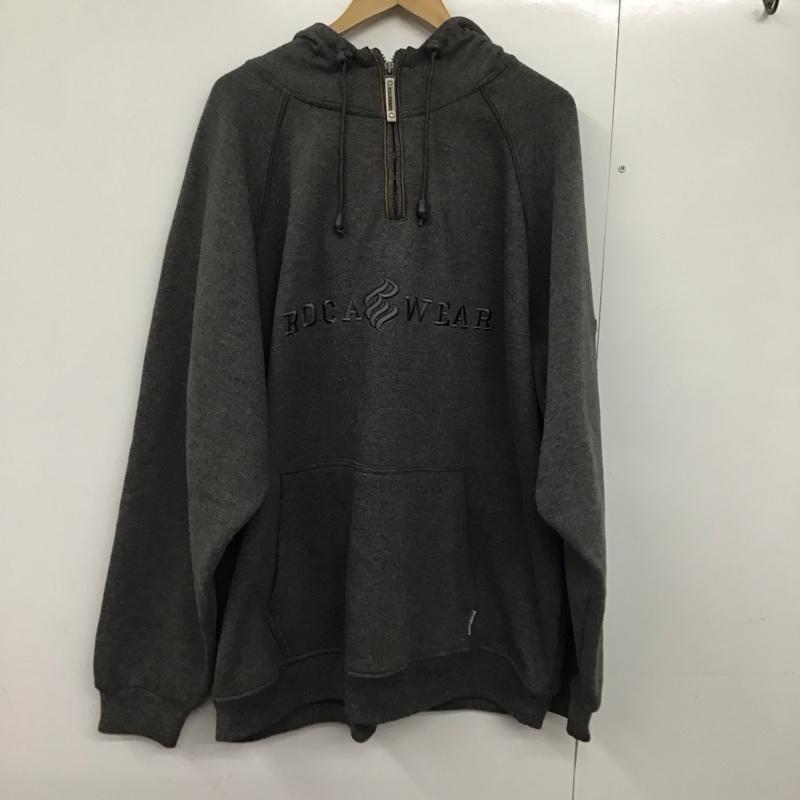 ロカウェア ROCAWEAR パーカー 長袖 長袖パーカー プルオーバーパーカー スウェット XL ロゴ、文字 灰 / グレー /  メンズ USED 古着 中古 10143538