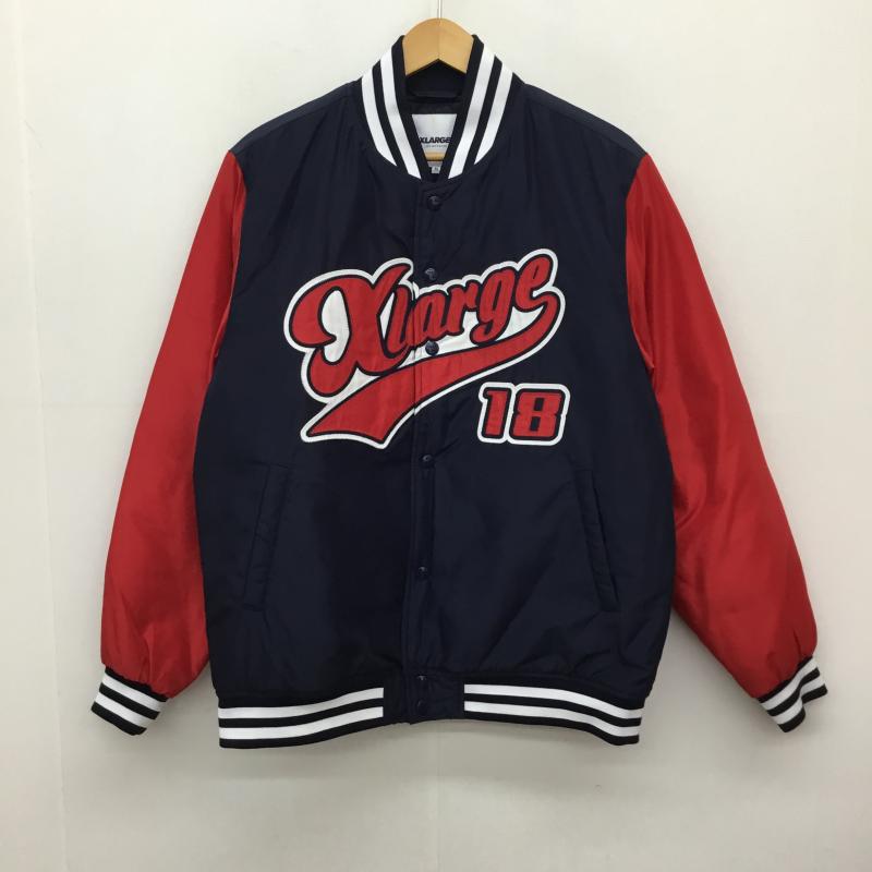 エクストララージ XLARGE ジャケット、上着 ジャケット、ブレザー 01183510 M ロゴ、文字 赤 / レッド / X 紺 / ネイビー /  メンズ USED 古着 中古 10143570