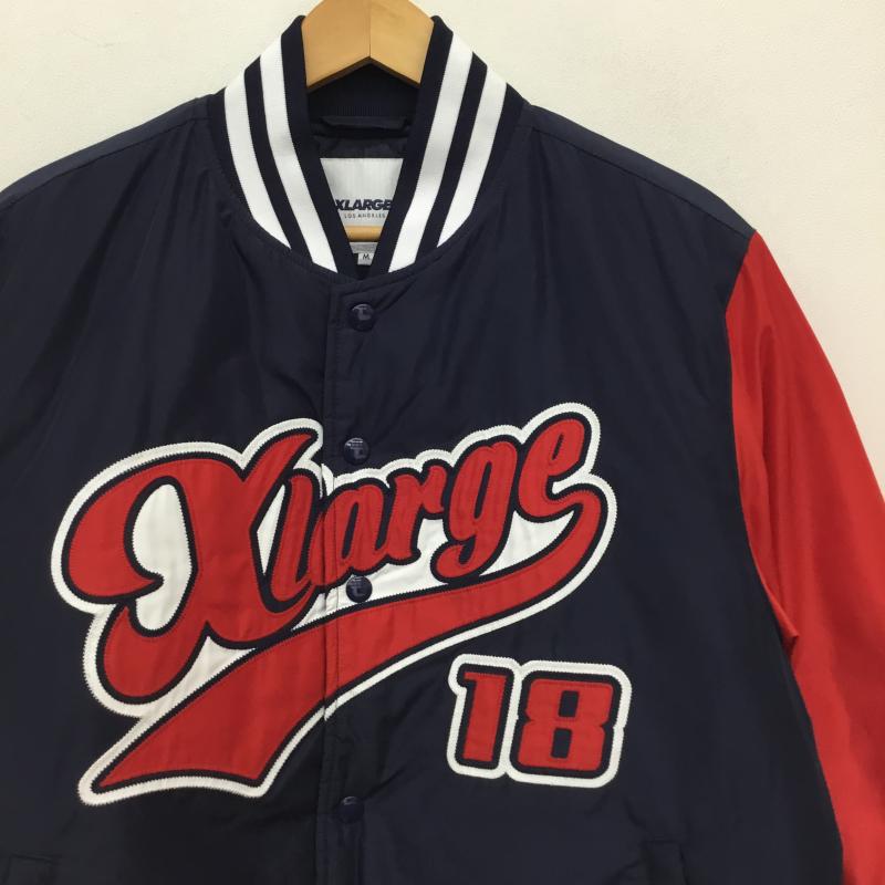 エクストララージ XLARGE ジャケット、上着 ジャケット、ブレザー 01183510 M ロゴ、文字 赤 / レッド / X 紺 / ネイビー /  メンズ USED 古着 中古 10143570