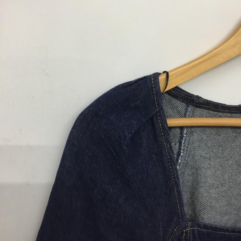 ザラ ZARA ワンピース ロングスカート デニムワンピース ロングワンピース 半袖ワンピース S 無地 インディゴ / インディゴ /  レディース USED 古着 中古 10143593