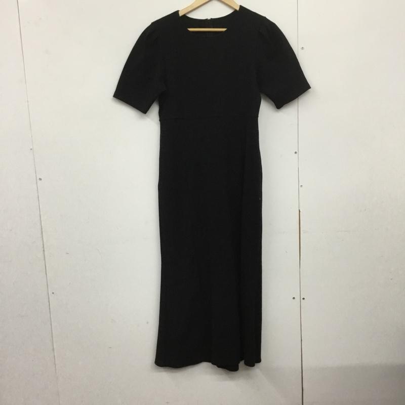 ティティベイト titivate ワンピース ロングスカート 半袖ロングワンピース ニットワンピース ストレッチ M 無地 黒 / ブラック /  レディース USED 古着 中古 10143610
