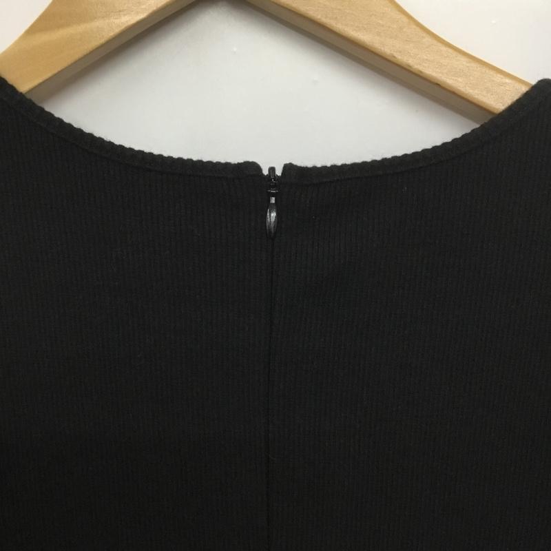 ティティベイト titivate ワンピース ロングスカート 半袖ロングワンピース ニットワンピース ストレッチ M 無地 黒 / ブラック /  レディース USED 古着 中古 10143610