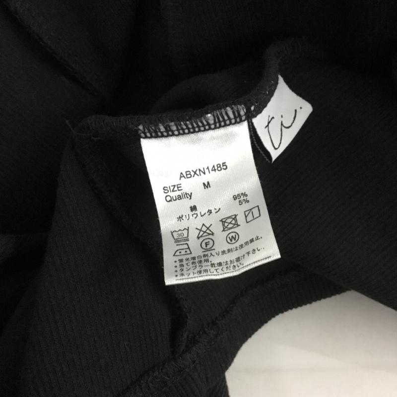 ティティベイト titivate ワンピース ロングスカート 半袖ロングワンピース ニットワンピース ストレッチ M 無地 黒 / ブラック /  レディース USED 古着 中古 10143610