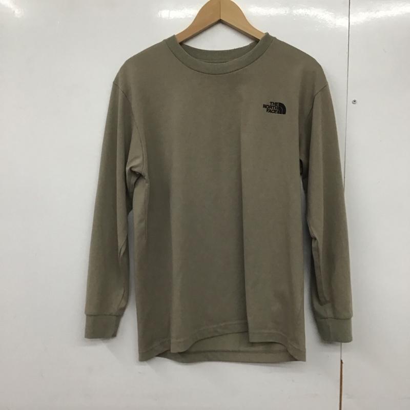 ザノースフェイス THE NORTH FACE カットソー 長袖 長袖カットソー プリントカットソー クルーネック ロゴ、文字 カーキ / カーキ /  メンズ USED 古着 中古 10143619