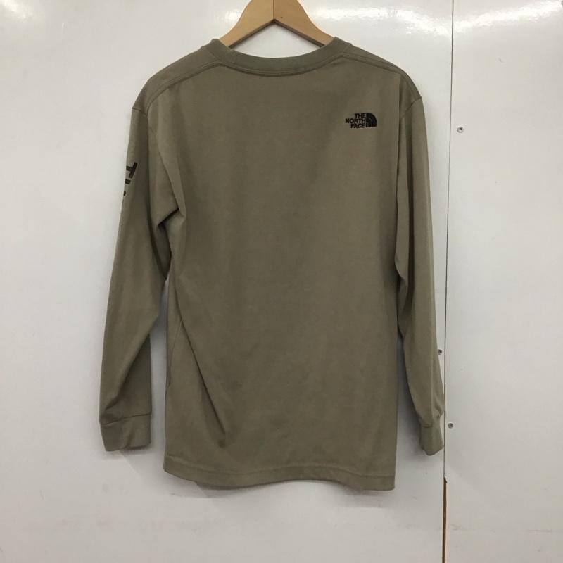 ザノースフェイス THE NORTH FACE カットソー 長袖 長袖カットソー プリントカットソー クルーネック ロゴ、文字 カーキ / カーキ /  メンズ USED 古着 中古 10143619