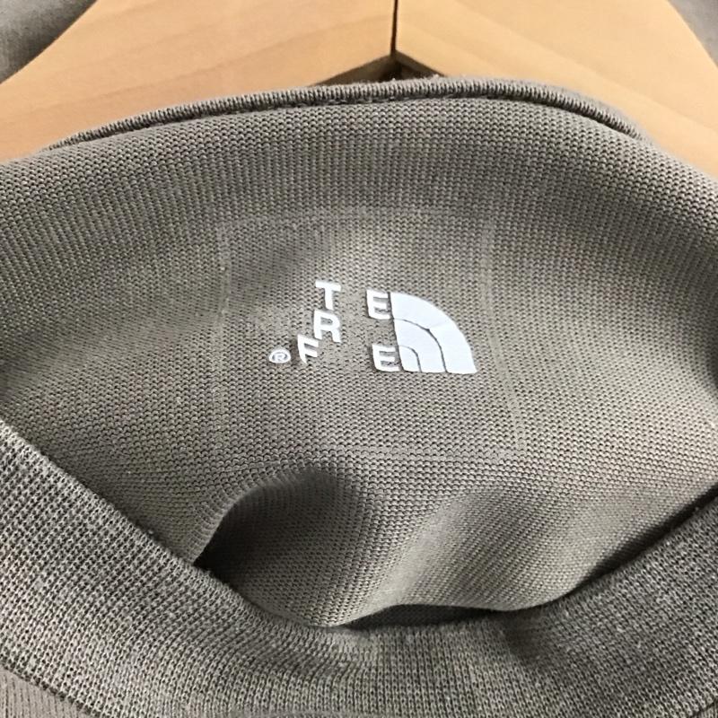 ザノースフェイス THE NORTH FACE カットソー 長袖 長袖カットソー プリントカットソー クルーネック ロゴ、文字 カーキ / カーキ /  メンズ USED 古着 中古 10143619