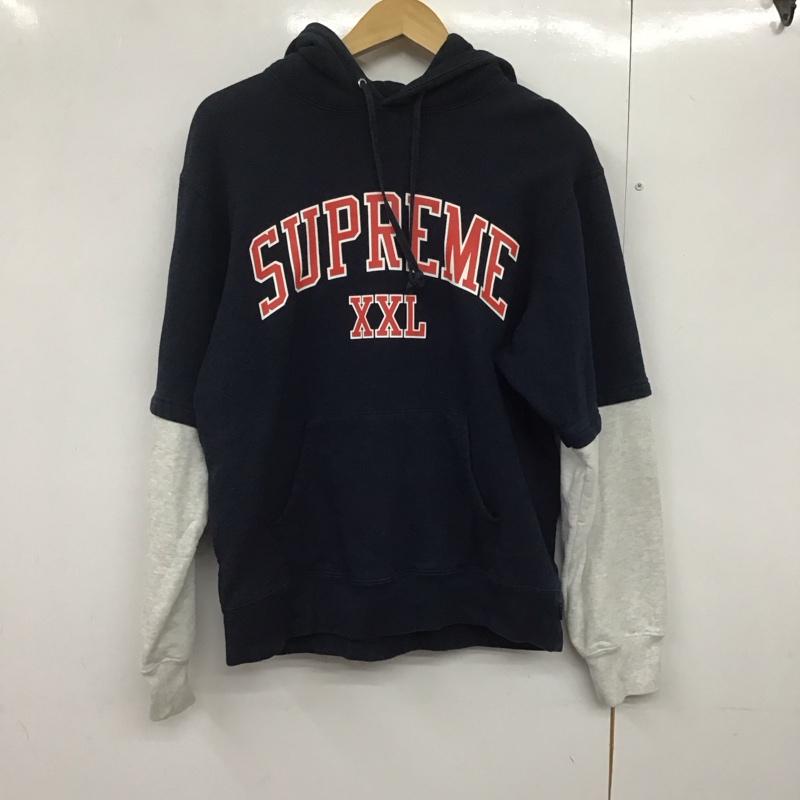 シュプリーム Supreme パーカー 長袖 20ss SupremeXXLHoodedSweatshirt プルオーバーパーカー S ロゴ、文字 灰 / グレー / X 紺 / ネイビー /  メンズ USED 古着 中古 10143624