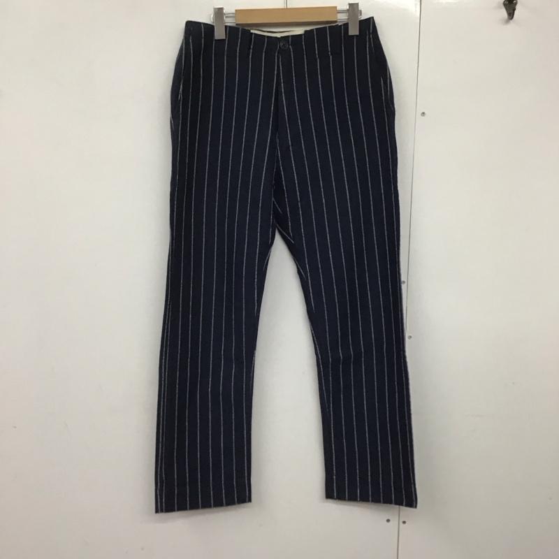 チャンピオン Champion パンツ チノパン c3-z201 ストレートパンツ ワイドパンツ カジュアルパンツ ワークパンツ チノパン M ストライプ 紺 / ネイビー /  メンズ USED 古着 中古 10143626