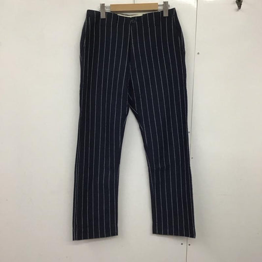 チャンピオン Champion パンツ チノパン c3-z201 ストレートパンツ ワイドパンツ カジュアルパンツ ワークパンツ チノパン M ストライプ 紺 / ネイビー /  メンズ USED 古着 中古 10143626