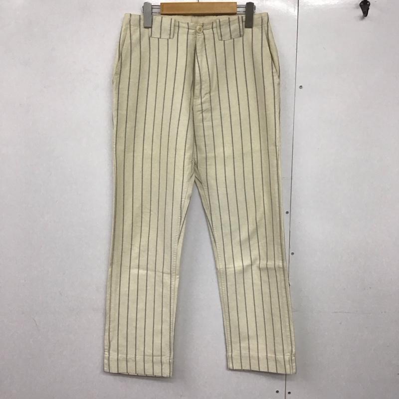 チャンピオン Champion パンツ チノパン c3-z201 チノパン ストレートパンツ ワイドパンツ M ストライプ アイボリー / アイボリー /  メンズ USED 古着 中古 10143627