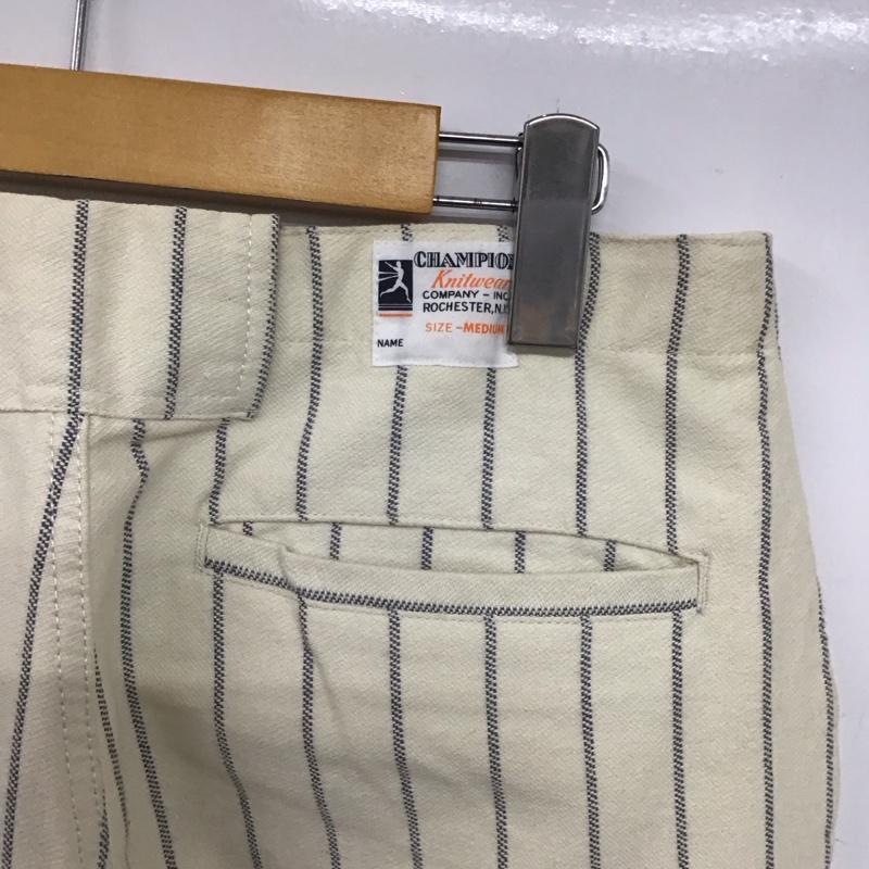 チャンピオン Champion パンツ チノパン c3-z201 チノパン ストレートパンツ ワイドパンツ M ストライプ アイボリー / アイボリー /  メンズ USED 古着 中古 10143627