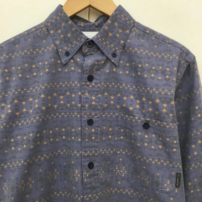 コロンビア Columbia シャツ、ブラウス 長袖 PM7593 S  青 / ブルー /  メンズ USED 古着 中古 10143634
