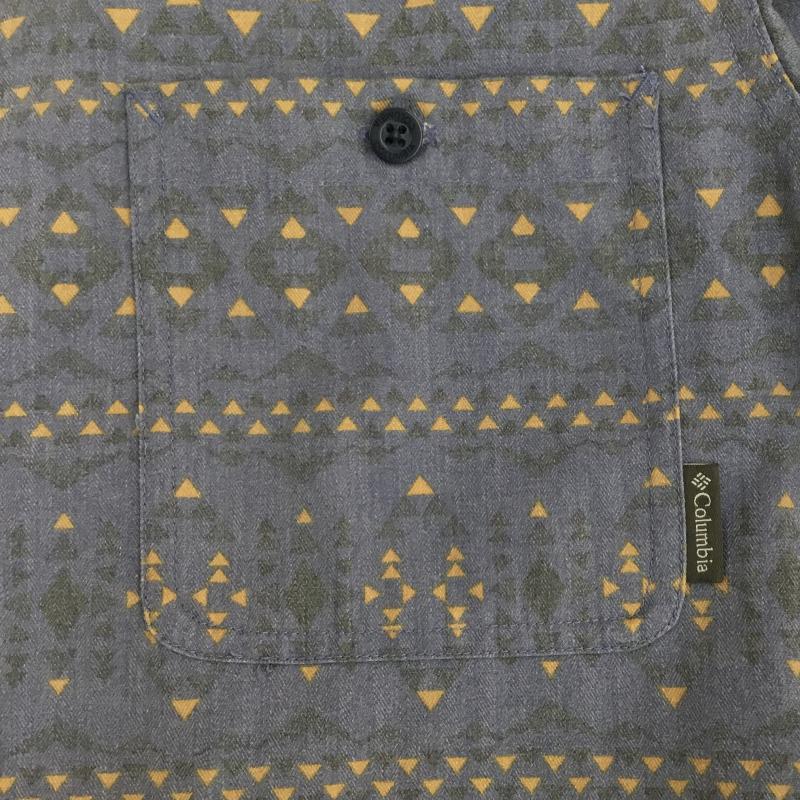 コロンビア Columbia シャツ、ブラウス 長袖 PM7593 S  青 / ブルー /  メンズ USED 古着 中古 10143634