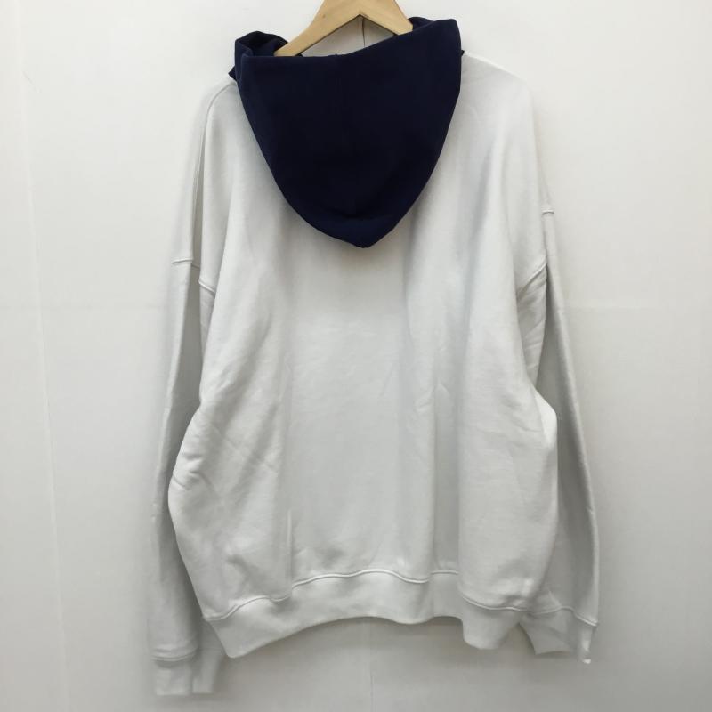 ギャップ GAP パーカー 長袖 XL ロゴ、文字 白 / ホワイト / X 紺 / ネイビー /  メンズ USED 古着 中古 10143637