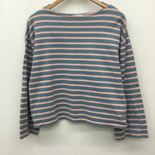 フリークスストア FREAK S STORE カットソー 長袖 221-3247 FREE ボーダー柄 青 / ブルー / X 桃 / ピンク /  レディース USED 古着 中古 10143644