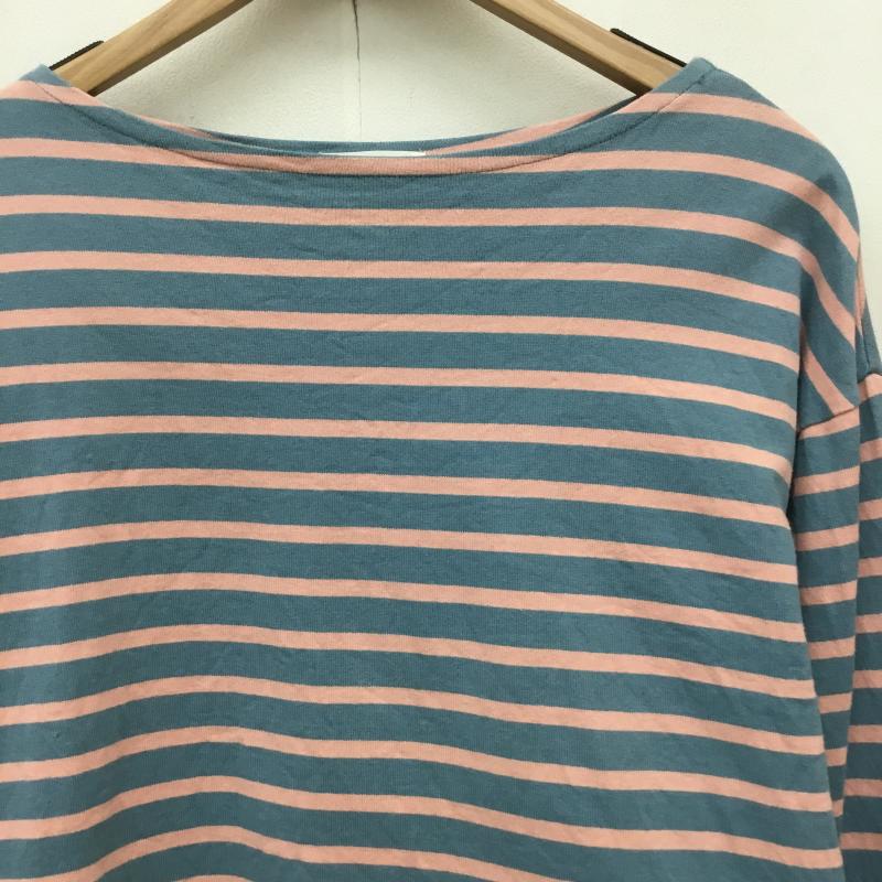 フリークスストア FREAK S STORE カットソー 長袖 221-3247 FREE ボーダー柄 青 / ブルー / X 桃 / ピンク /  レディース USED 古着 中古 10143644