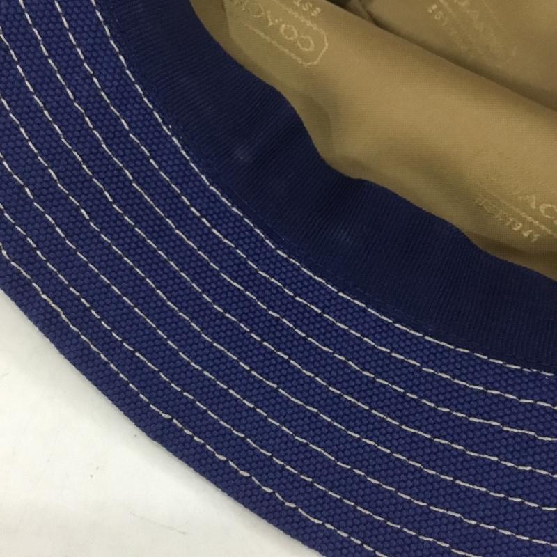 コーチ COACH 帽子 ハット バケットハット キャンバス 無地 青 / ブルー /  レディース USED 古着 中古 10143651