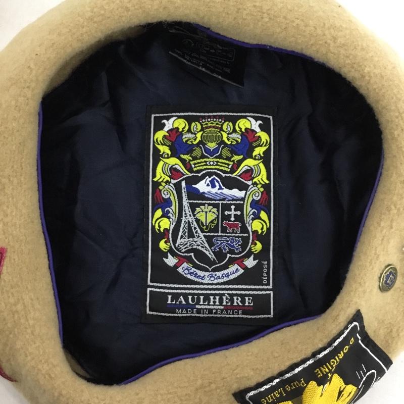 ローレール LAULHERE 帽子 ベレー帽 ERIDAN ヴィンテージパッチ  ベージュ / ベージュ /  メンズ USED 古着 中古 10143660