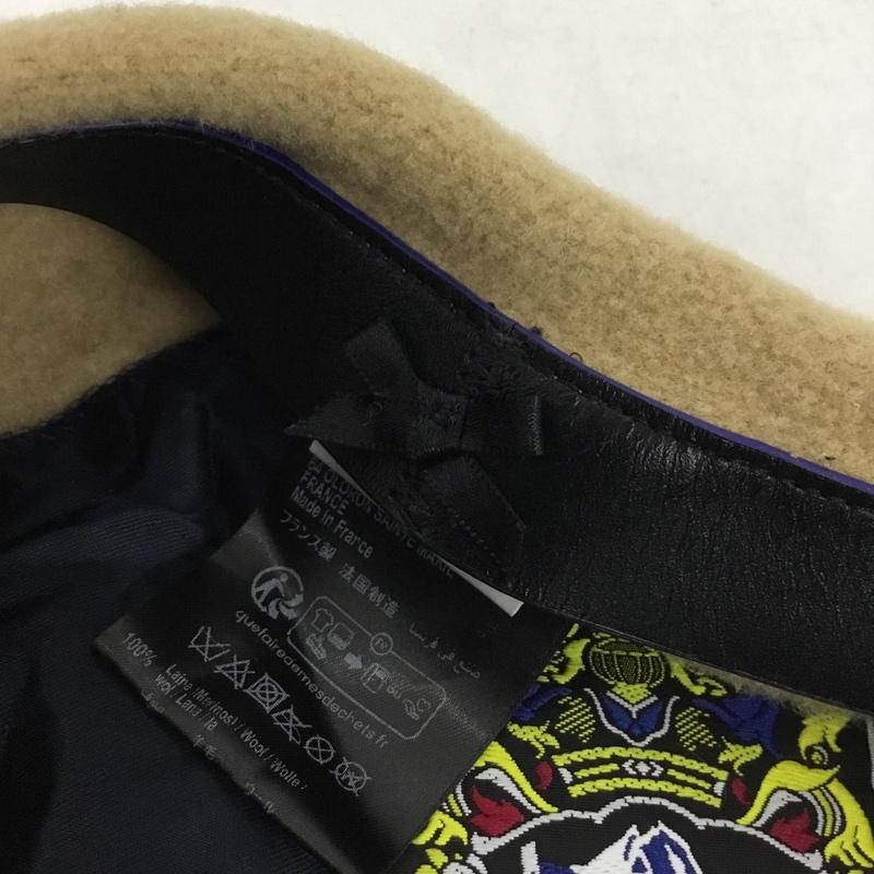 ローレール LAULHERE 帽子 ベレー帽 ERIDAN ヴィンテージパッチ  ベージュ / ベージュ /  メンズ USED 古着 中古 10143660
