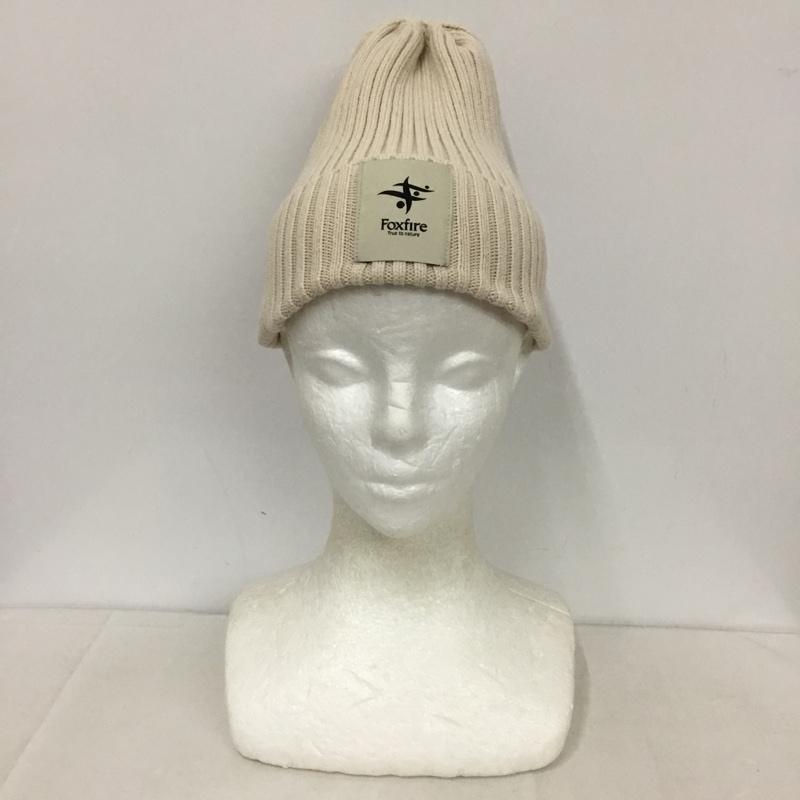 フォックスファイヤー FOXFIRE 帽子 ニット帽 5522031 コットン ロゴ、文字 アイボリー / アイボリー /  メンズ USED 古着 中古 10143661