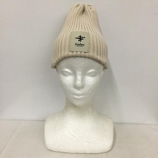 フォックスファイヤー FOXFIRE 帽子 ニット帽 5522031 コットン ロゴ、文字 アイボリー / アイボリー /  メンズ USED 古着 中古 10143661