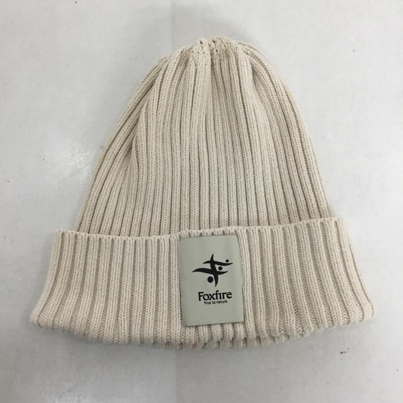 フォックスファイヤー FOXFIRE 帽子 ニット帽 5522031 コットン ロゴ、文字 アイボリー / アイボリー /  メンズ USED 古着 中古 10143661