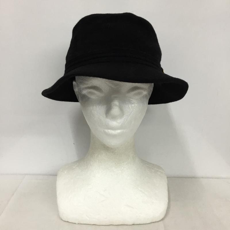 ボルサリーノ Borsalino 帽子 ハット BX372-09A07 アンゴラ バケットハット ワンポイント 黒 / ブラック /  メンズ USED 古着 中古 10143666