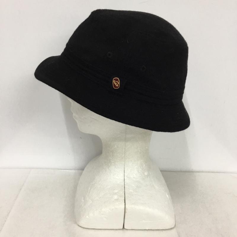 ボルサリーノ Borsalino 帽子 ハット BX372-09A07 アンゴラ バケットハット ワンポイント 黒 / ブラック /  メンズ USED 古着 中古 10143666
