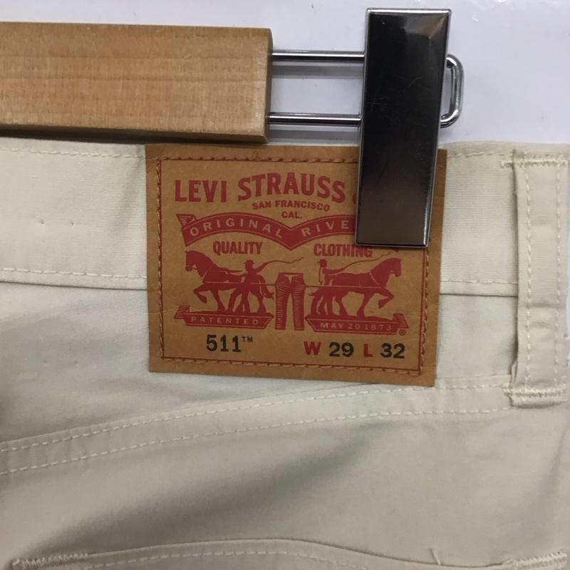 リーバイストラウスアンドコー Levi Strauss & co. パンツ デニム、ジーンズ スリムパンツ ストレッチパンツ カジュアルパンツ 29インチ 無地 アイボリー / アイボリー /  メンズ USED 古着 中古 10143681