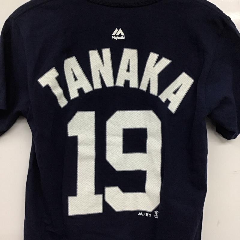 マジェスティック MAJESTIC Tシャツ 半袖 半袖カットソー プリントTシャツ クルーネックカットソー S ロゴ、文字 紺 / ネイビー /  メンズ USED 古着 中古 10143685