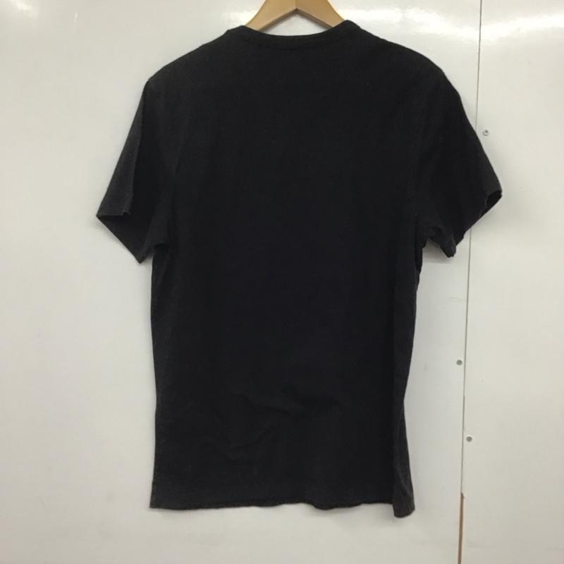 メゾンキツネ MAISON KITSUNE Tシャツ 半袖 半袖カットソー プリントTシャツ クルーネックカットソー S ロゴ、文字 黒 / ブラック /  メンズ USED 古着 中古 10143687