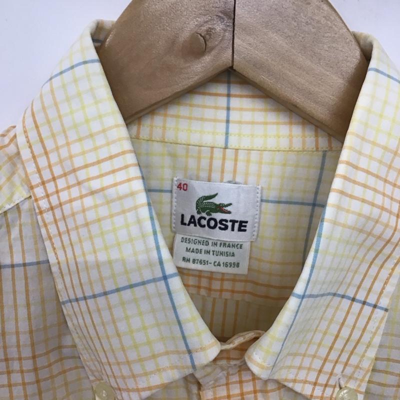 ラコステ LACOSTE シャツ、ブラウス 長袖 長袖シャツ チェックシャツ カラーシャツ ボタンダウンシャツ 40 チェック マルチカラー / マルチカラー /  メンズ USED 古着 中古 10143688