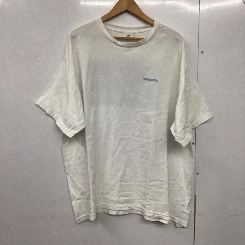 パタゴニア patagonia Tシャツ 半袖 半袖カットソー プリントTシャツ クルーネックカットソー XL ロゴ、文字 白 / ホワイト /  メンズ USED 古着 中古 10143690