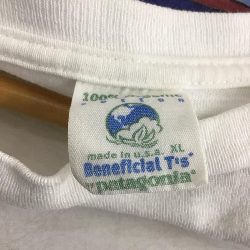 パタゴニア patagonia Tシャツ 半袖 半袖カットソー プリントTシャツ クルーネックカットソー XL ロゴ、文字 白 / ホワイト /  メンズ USED 古着 中古 10143690