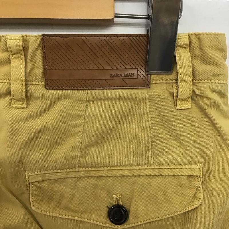 ザラメン ZARA MAN パンツ チノパン チノパン スリムパンツ カジュアルパンツ ストレッチパンツ 38インチ 無地 マスタード / マスタード /  メンズ USED 古着 中古 10143695