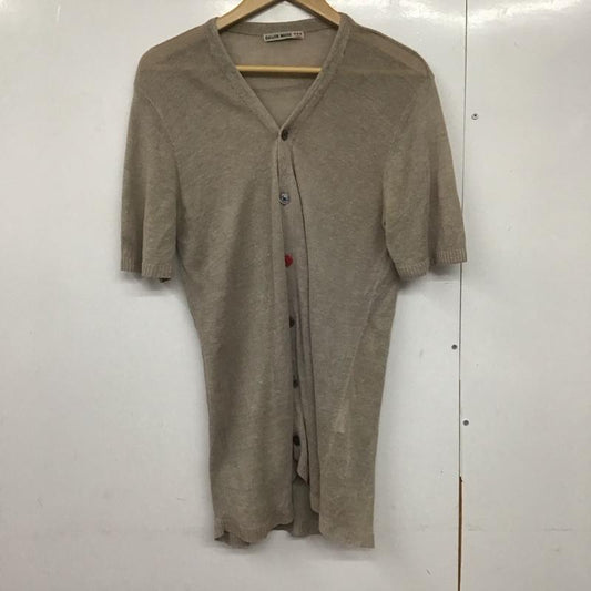 ガイジンメイド GAIJIN MADE カーディガン 半袖 半袖カーディガン 前開き 薄手 フロントボタン L 無地 ベージュ / ベージュ /  メンズ USED 古着 中古 10143698