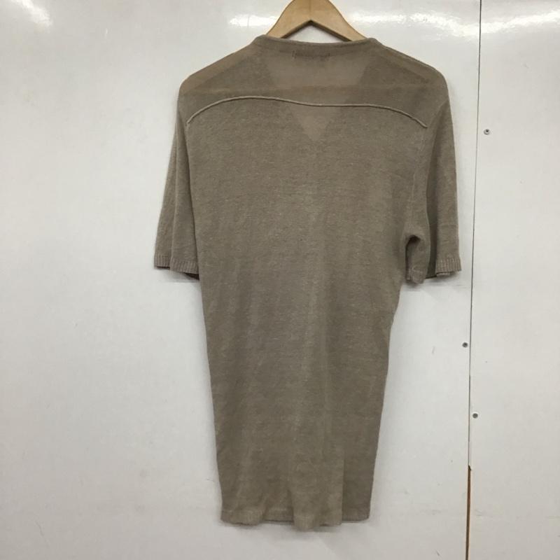 ガイジンメイド GAIJIN MADE カーディガン 半袖 半袖カーディガン 前開き 薄手 フロントボタン L 無地 ベージュ / ベージュ /  メンズ USED 古着 中古 10143698