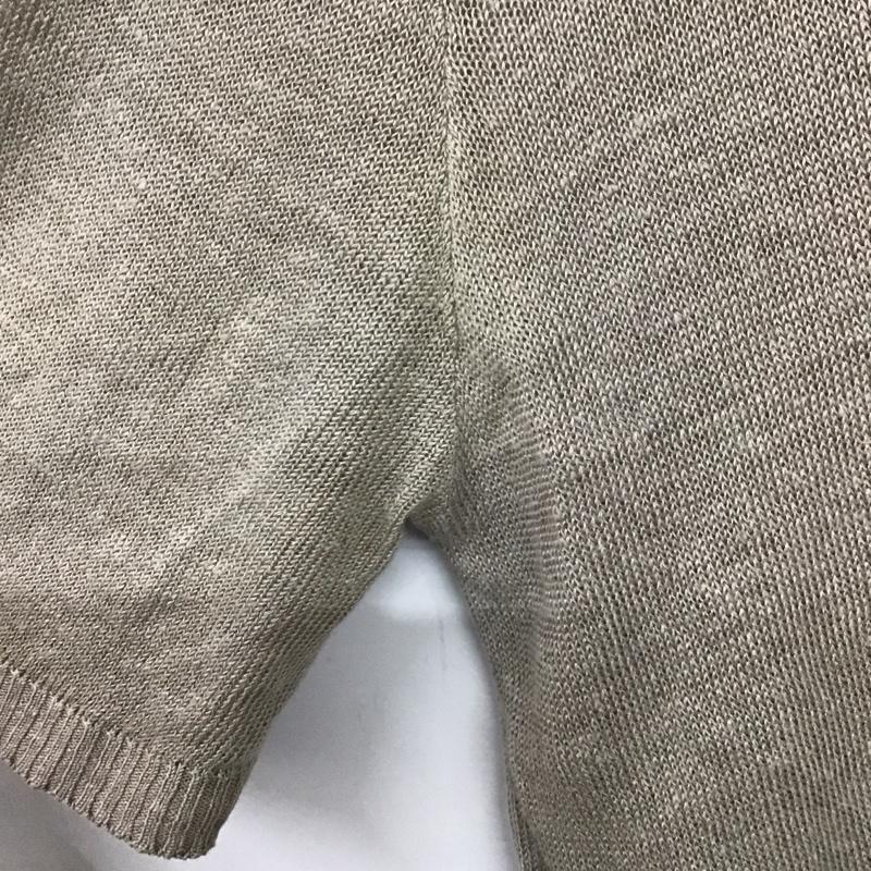 ガイジンメイド GAIJIN MADE カーディガン 半袖 半袖カーディガン 前開き 薄手 フロントボタン L 無地 ベージュ / ベージュ /  メンズ USED 古着 中古 10143698