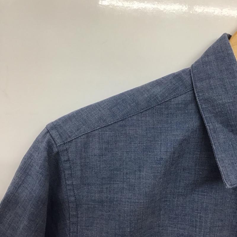 グローバルワーク GLOBAL WORK シャツ、ブラウス 半袖 半袖シャツ 無地シャツ ポケットシャツ S 無地 インディゴ / インディゴ /  メンズ USED 古着 中古 10143701