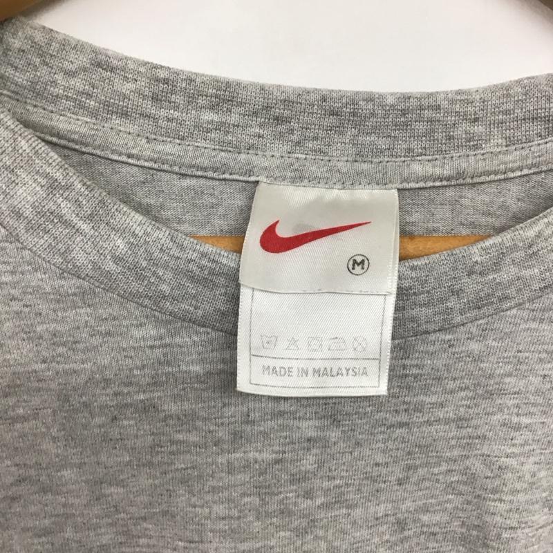 ナイキ NIKE Tシャツ 半袖 半袖Tシャツ プリントTシャツ クルーネックカットソー M ロゴ、文字 灰 / グレー /  メンズ USED 古着 中古 10143702